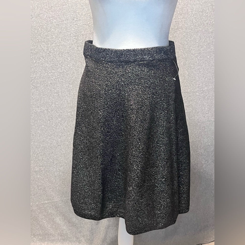 Nanette Lepore Gold Sparkle Knit Skirt Size M New